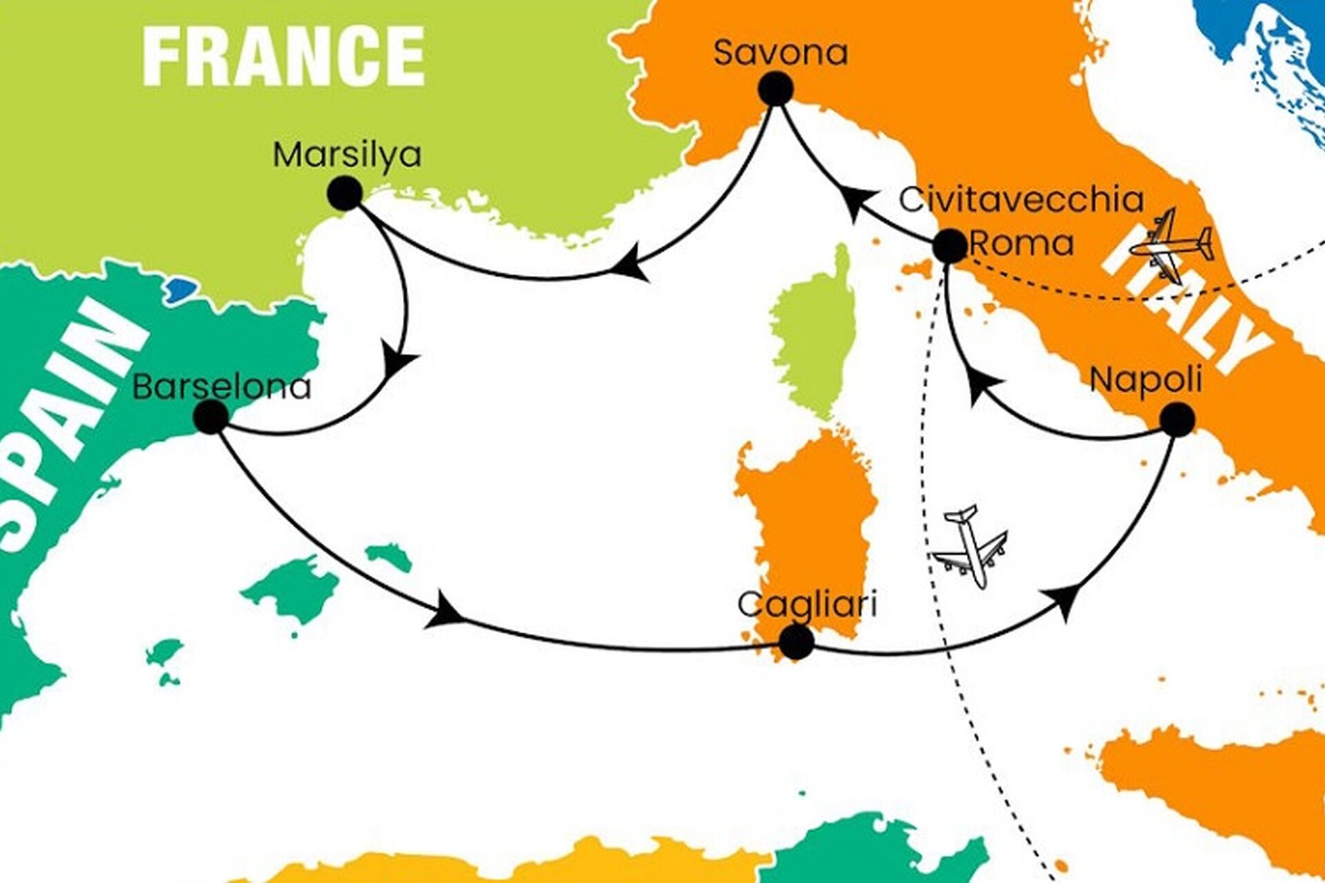 Costa Smeralda Sardinya Adası & Batı Akdeniz (Kurban Bayramı THY)